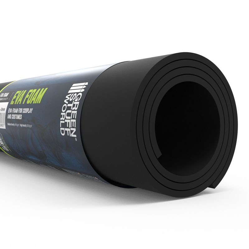 Green Stuff World Cosplay Black EVA foam 5mm - Medium Density