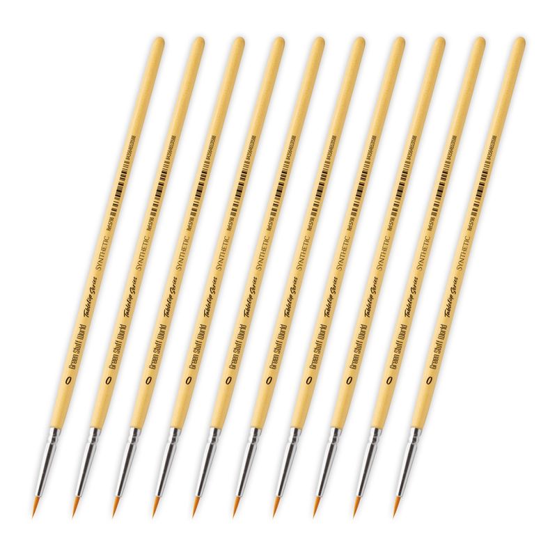Green Stuff World TABLETOP SERIES Synthetic Brush Set 0 (Pack of 10)
