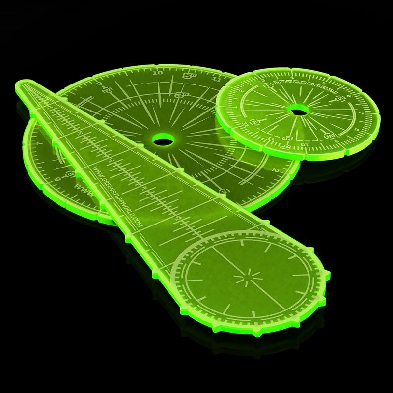 Green Stuff World Blast Markers and Templates - Fluor Green