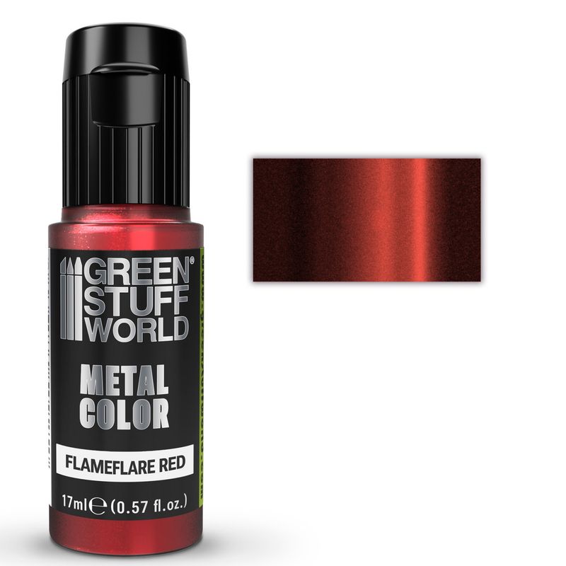 Green Stuff World Vivid Metallic Paint - Flameflare Red