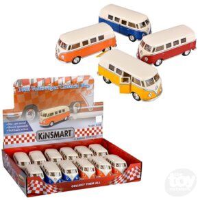 Toy Network 5" Die-Cast Pull Back 1962 VW Classic Bus