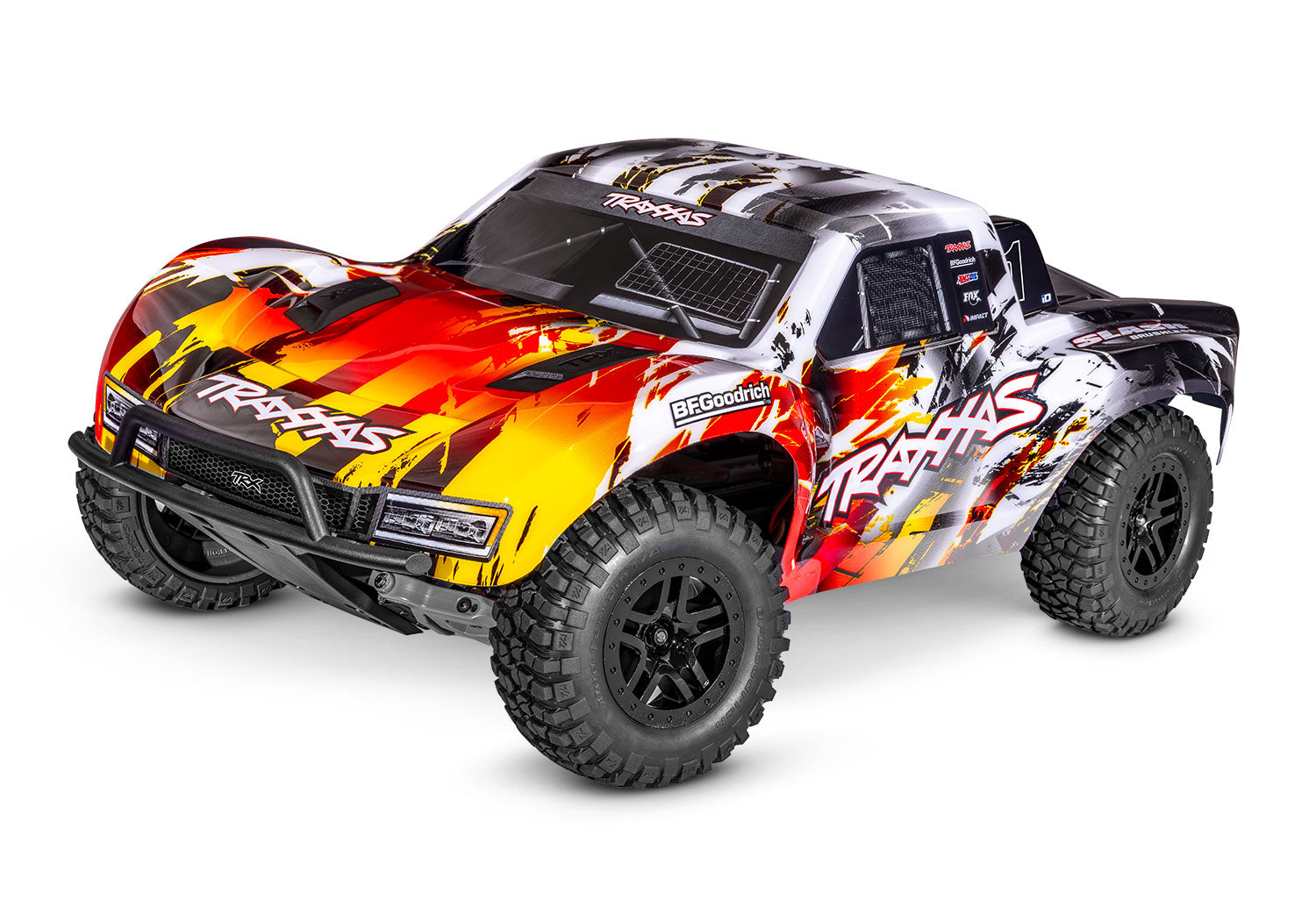 Traxxas - Slash VX3 1/10 RTR 2WD Brushless Short Course Truck w/VX3 ESC, TQi™ Sport 2.4GHz Radio & TSM, Roja