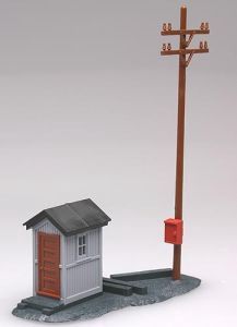 Atlas Railroad HO B/U Telephone Shanty - Pole