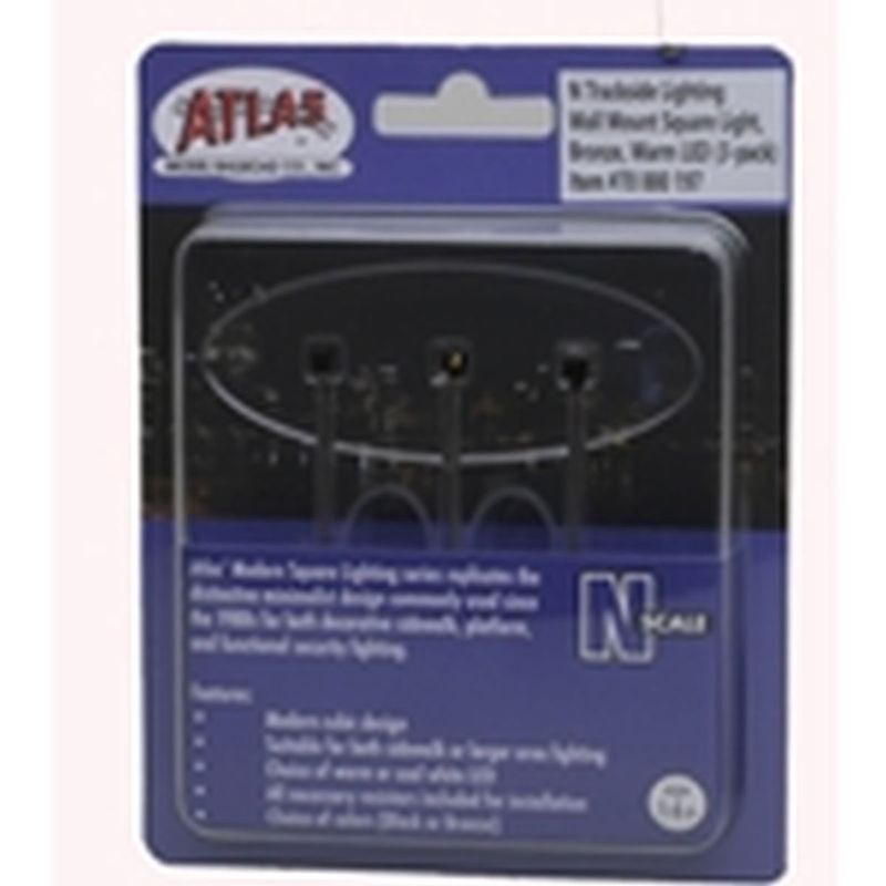 Atlas Railroad N Wall Mount Square Light Bronze Warm LED (3-pack)
