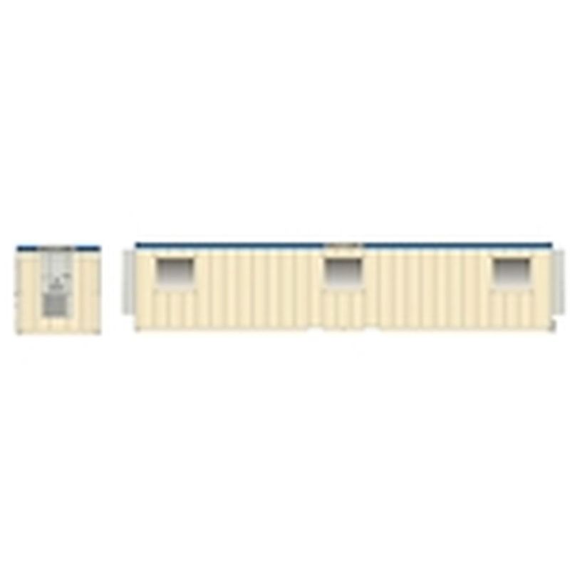 Atlas Railroad HO Mobile Mini Mobile Office Container Tan/Blue