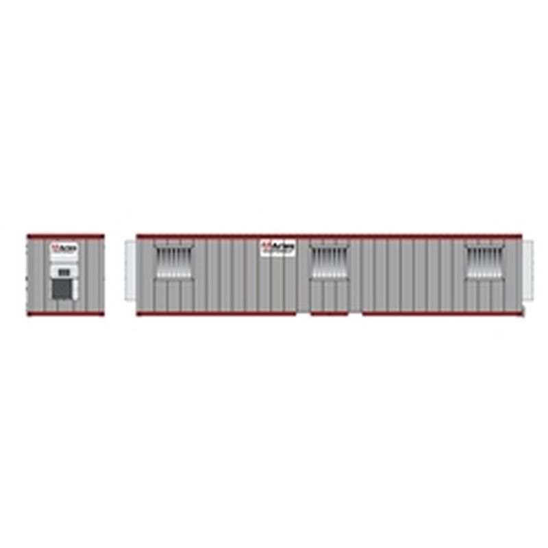 Atlas Railroad N Aries Mobile Office Container Gray/Maroon