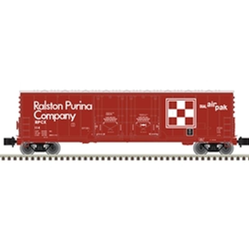Atlas Railroad Z 53' Boxcar Ralson Purina -114 Red/White