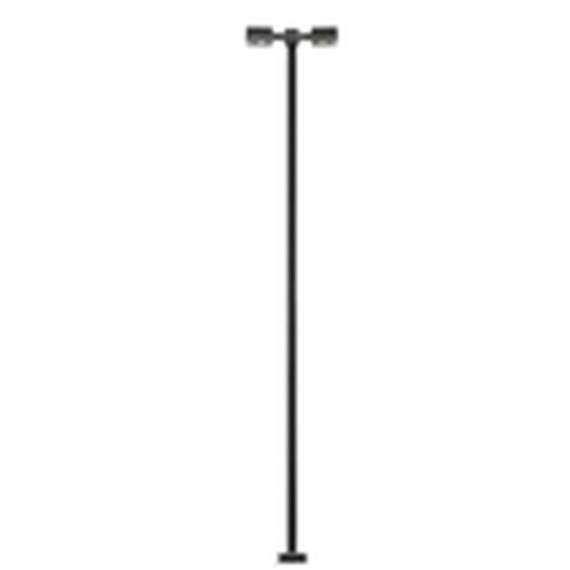 Atlas Railroad HO Double Arm Square Light Black 30ft Warm LED (3-pack)