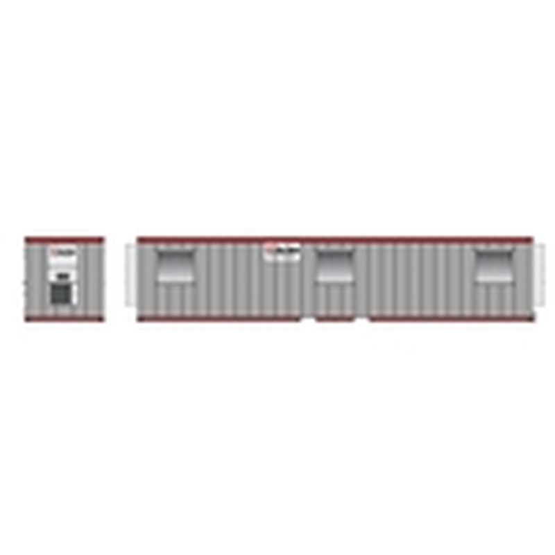 Atlas Railroad HO Aries Mobile Office Container Gray/Maroon