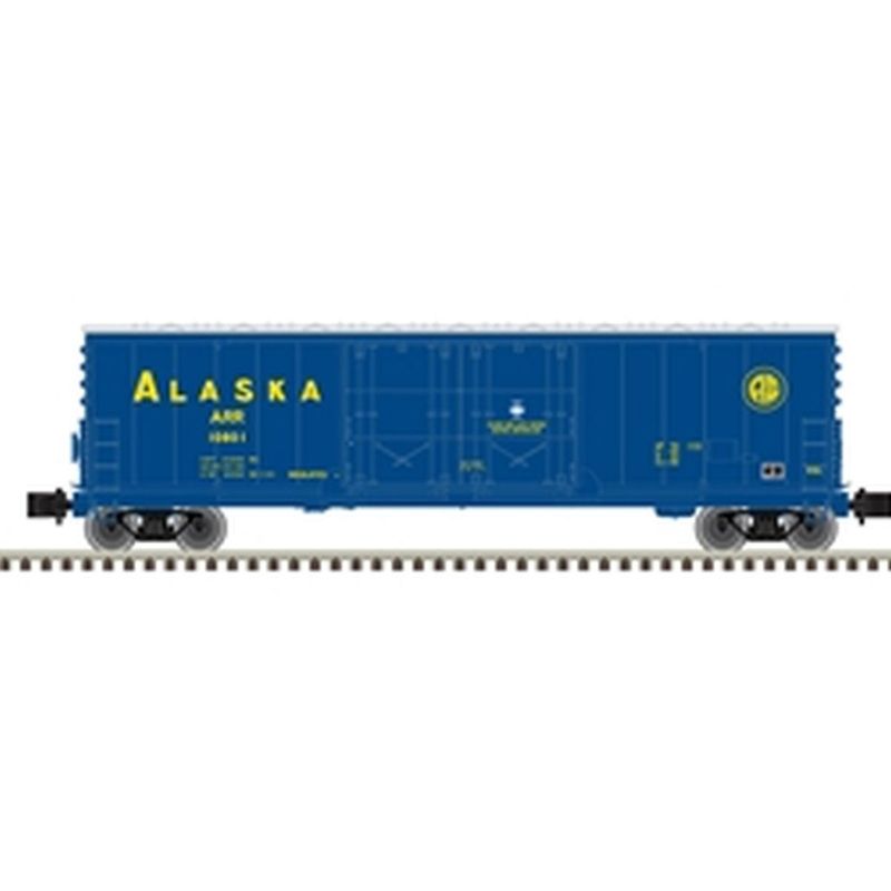 Atlas Railroad Z 53' Boxcar Alaska -10801 Blue/Yellow