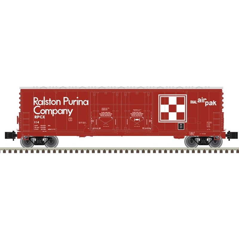 Atlas Railroad Z 53' Boxcar Ralson Purina -132 Red/White