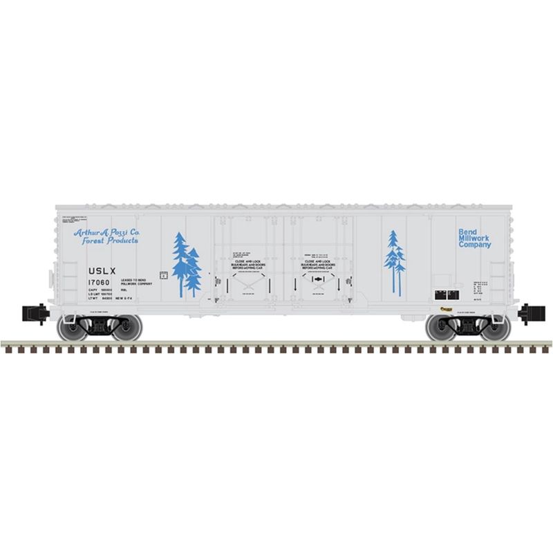 Atlas Railroad Z 53' Boxcar Bend Millwork (USLX) -17050 Gray/Blue