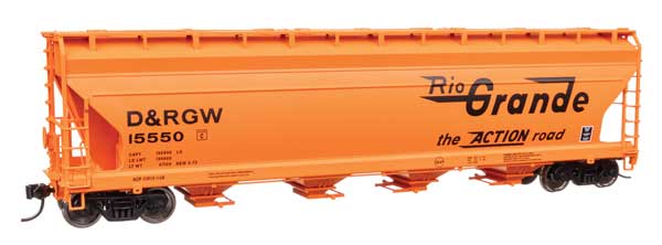 Walthers Mainline 910-49208 HO Scale ACF 5250 Hopper RTR DRGW #15550
