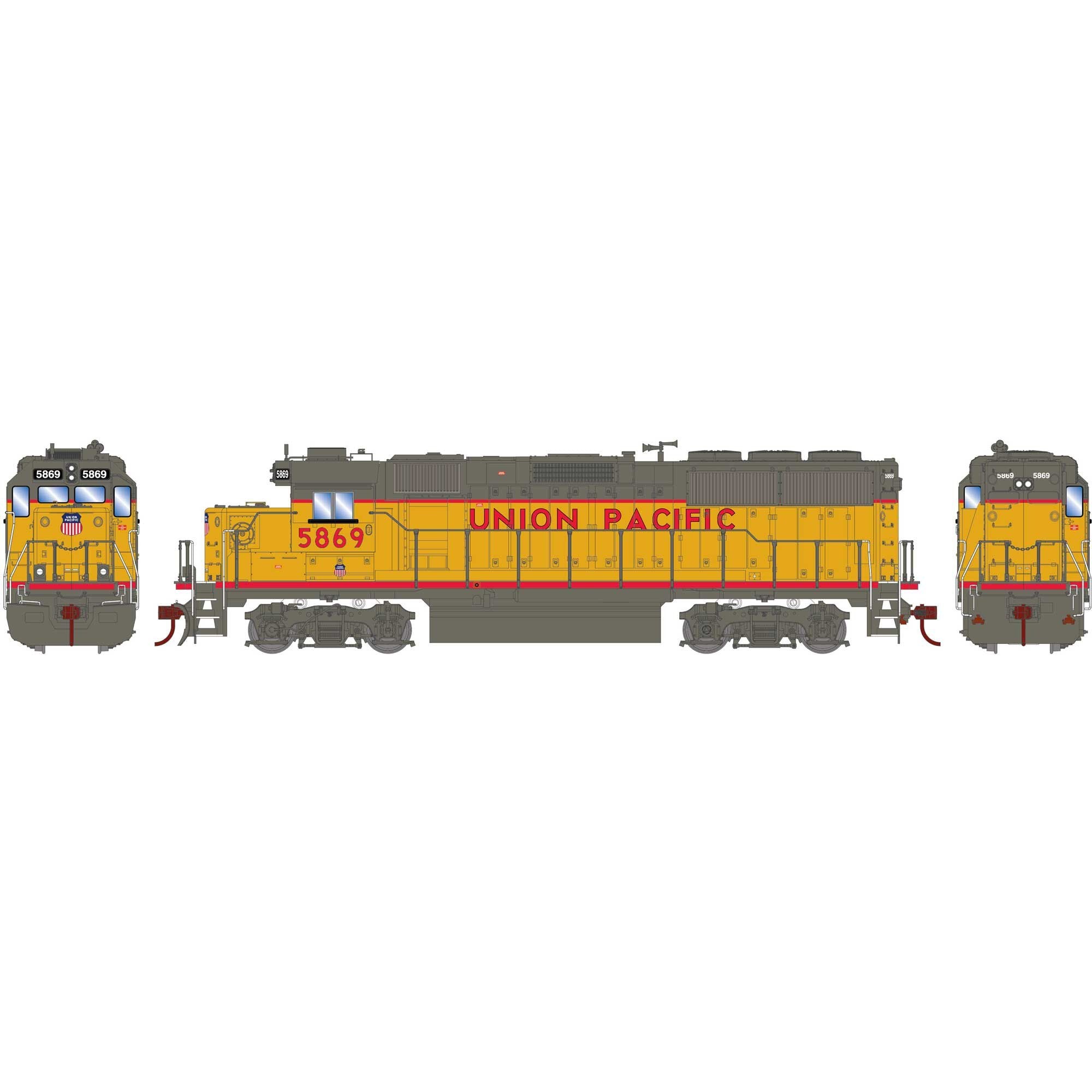 HO EMD GP60 Locomotive with Econami DCC & Sound UP #5869 (ATH-1051)
