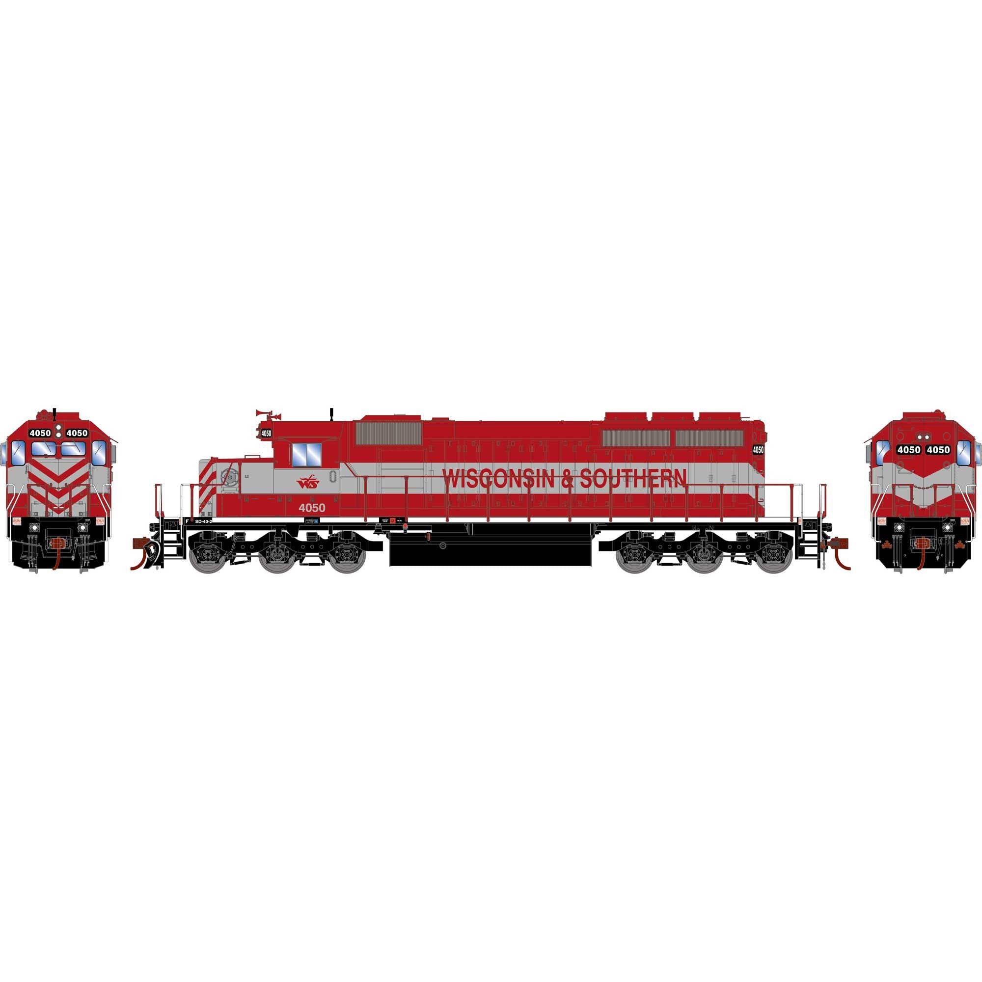 HO EMD SD40-2 Locomotive WAMX #4050 (ATH-1228)