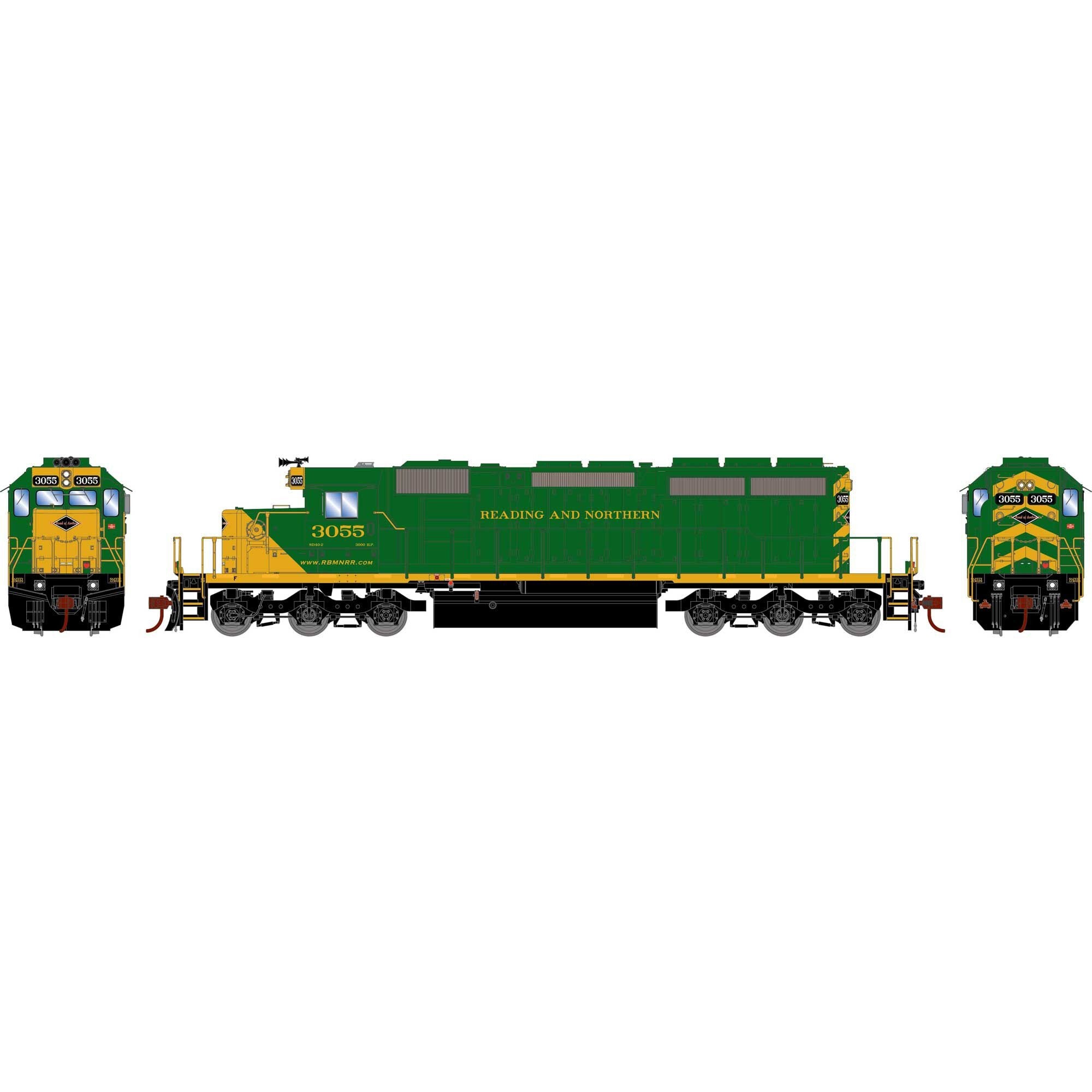 HO EMD SD40-2 Locomotive with DCC and Sound, RBMN #3055 (ATH-1269)