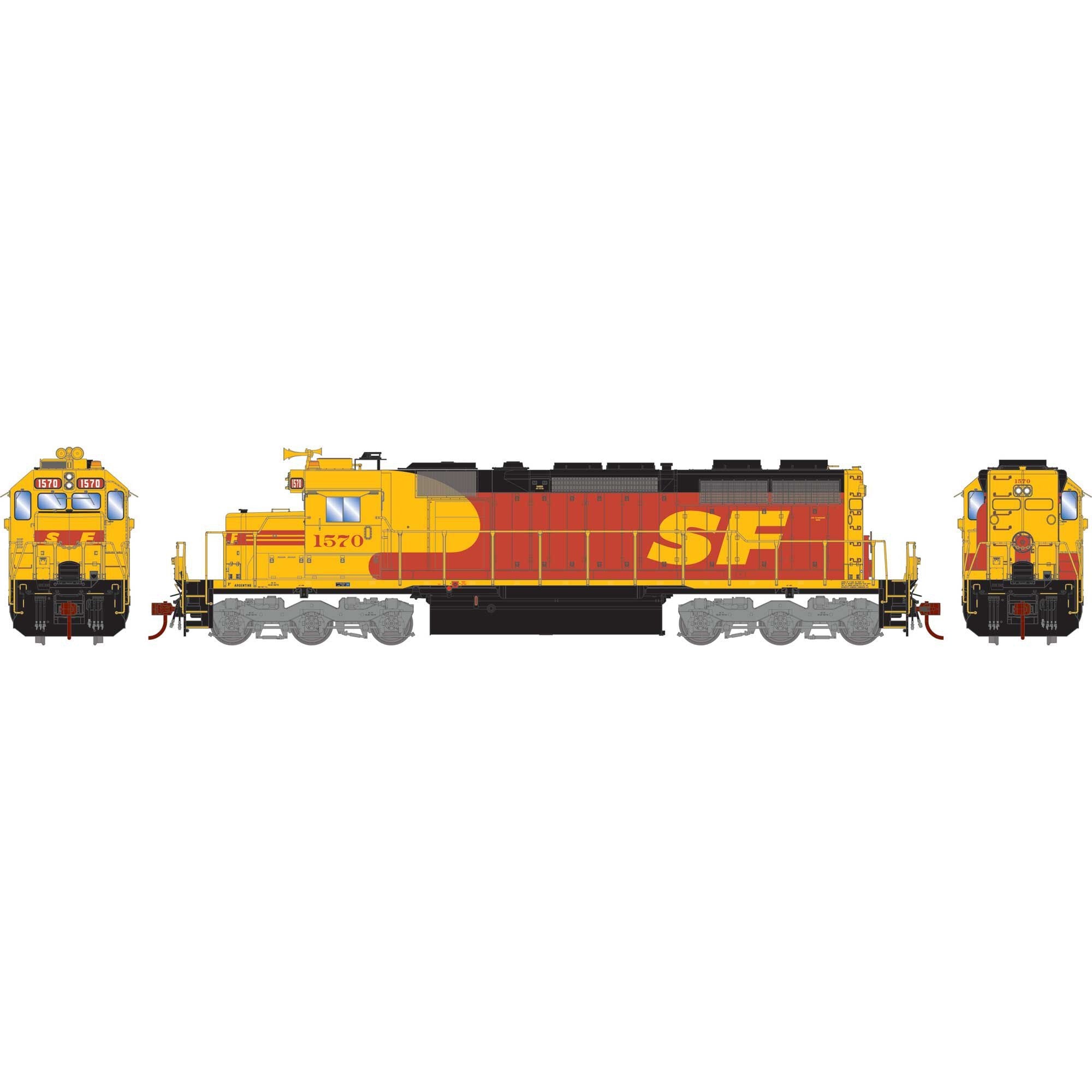 HO EMD SD39 Locomotive ATSF #1570 (ATH-1447)