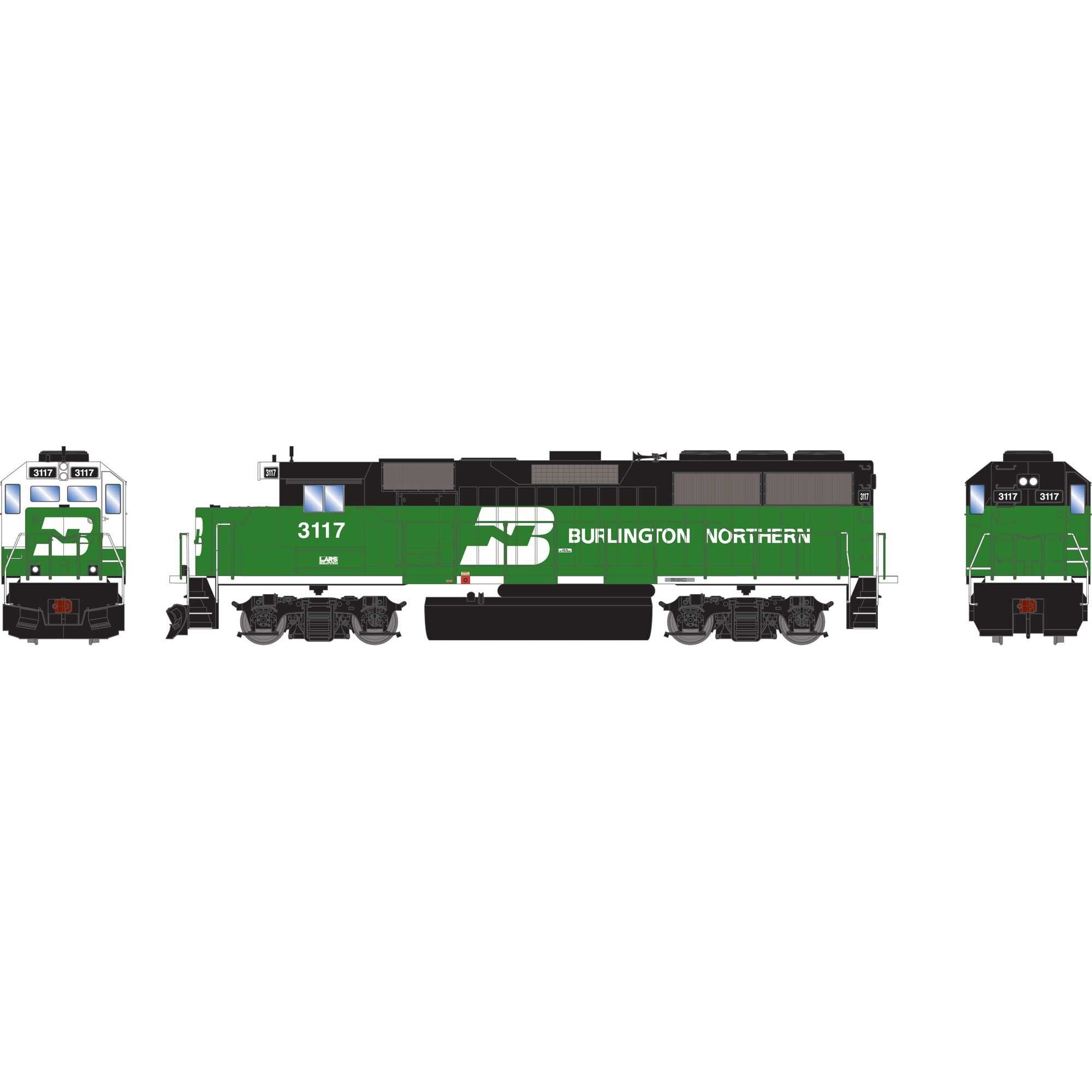 HO GP50 Locomotive Burlington Northern #3117 (ATH-1506)