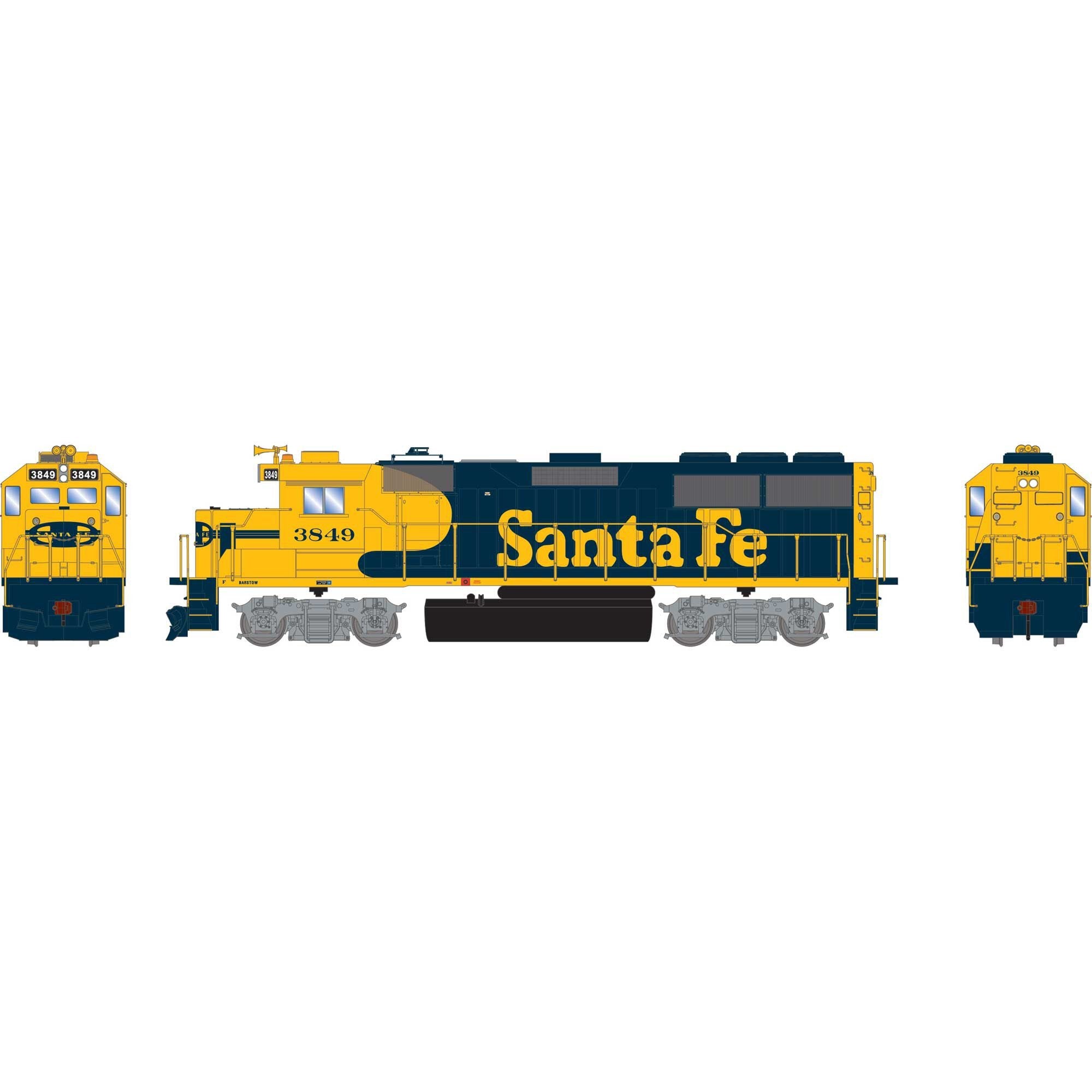 HO Athearn GP50 Locomotive with DCC and Sound ATSF #3849 (ATH-1522)