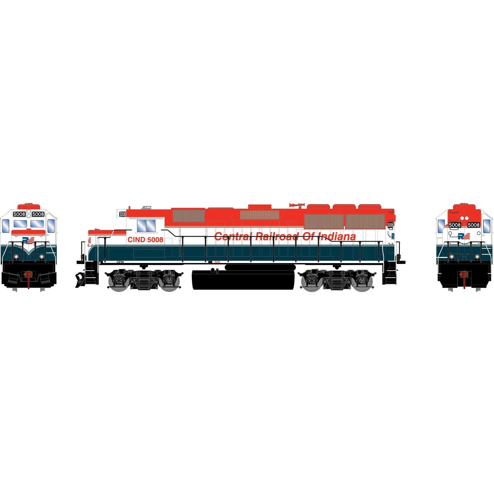 HO GP50 Locomotive with DCC & Sound, CIND #5008 (ATH-1529)