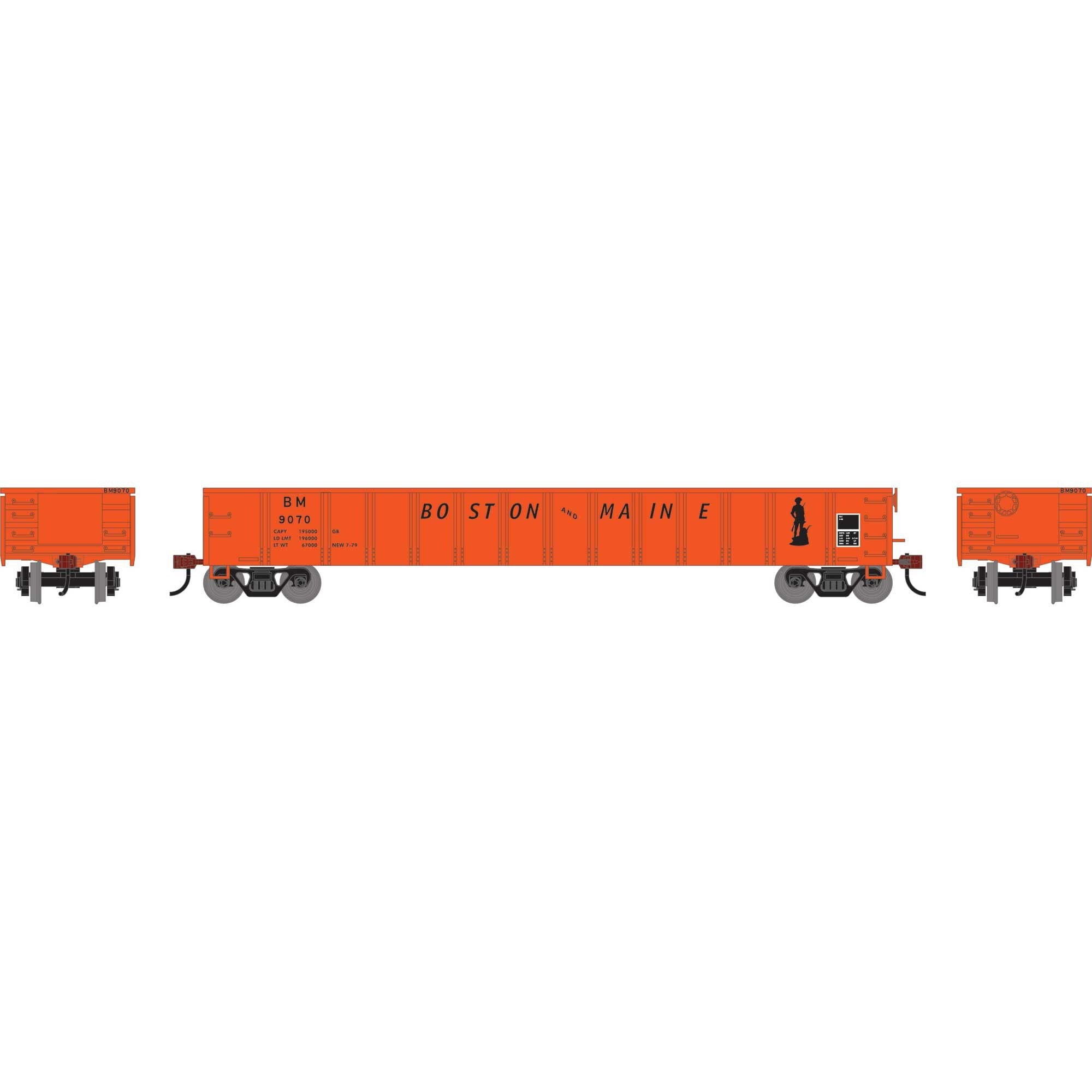 HO 52' Mill Gondola BM #9070 (ATH-1868)
