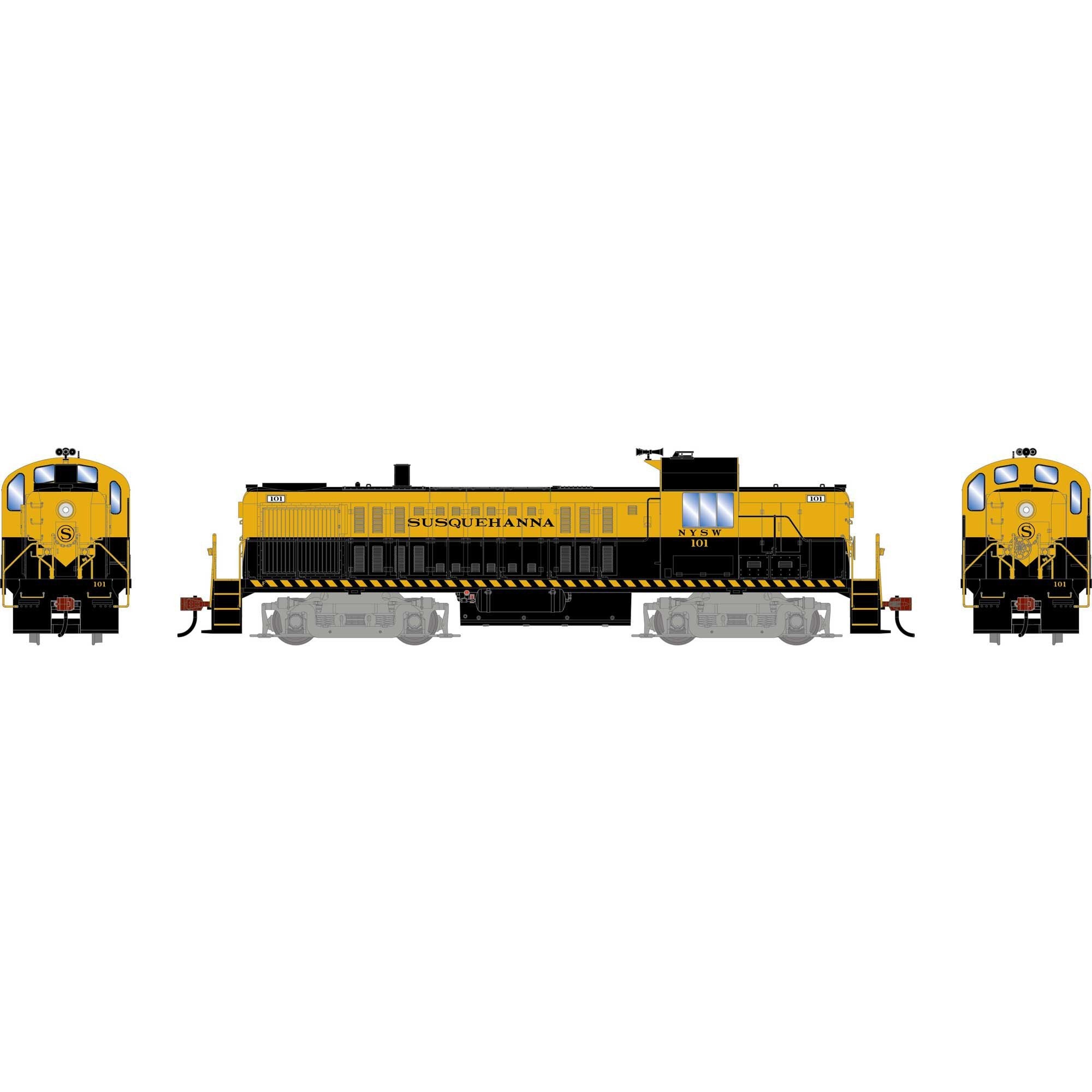 HO RS-3 Locomotive with DCC and Sound NYSW #101 (ATH-2164)