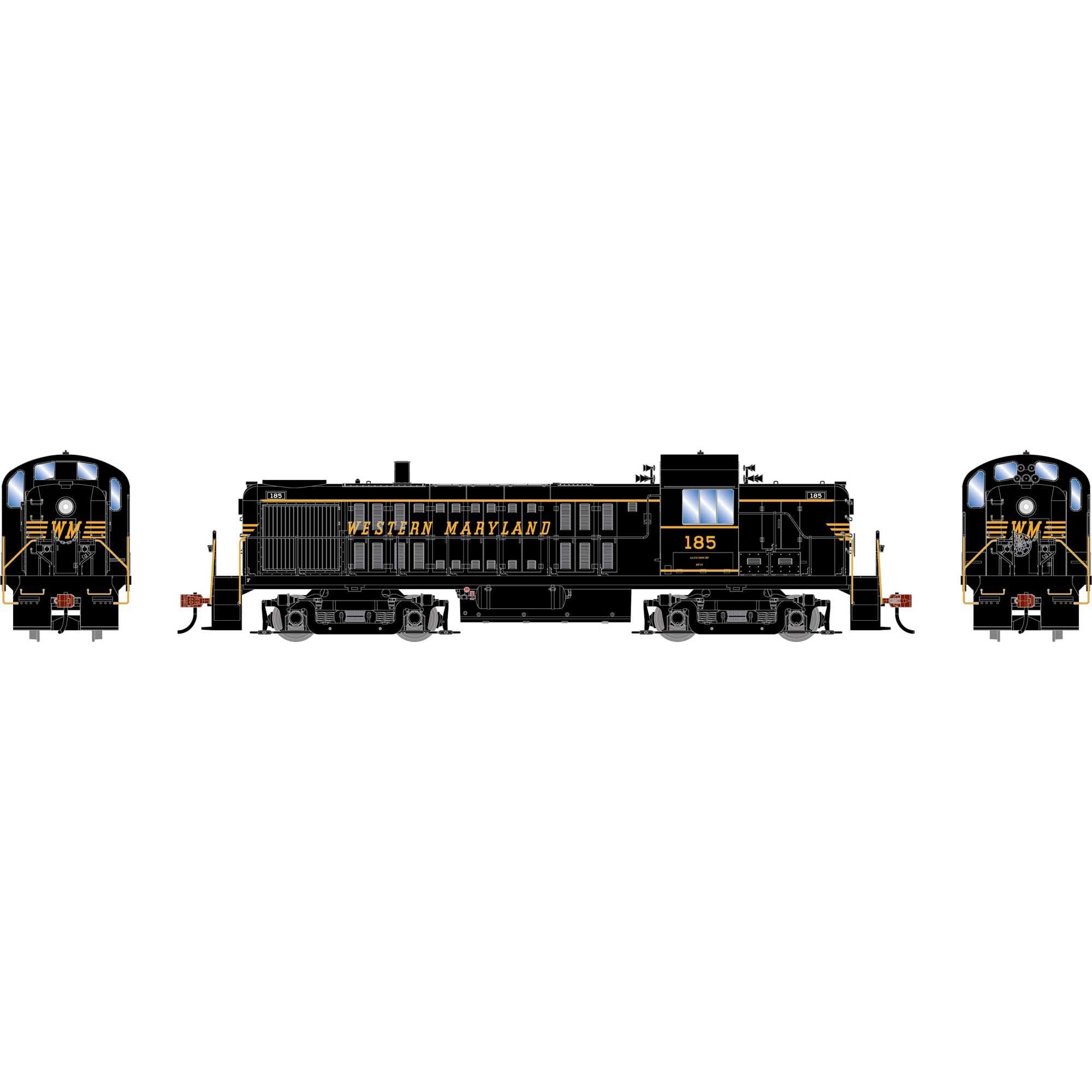 HO RS-3 Locomotive with DCC and Sound, WM #185 (ATH-2166)
