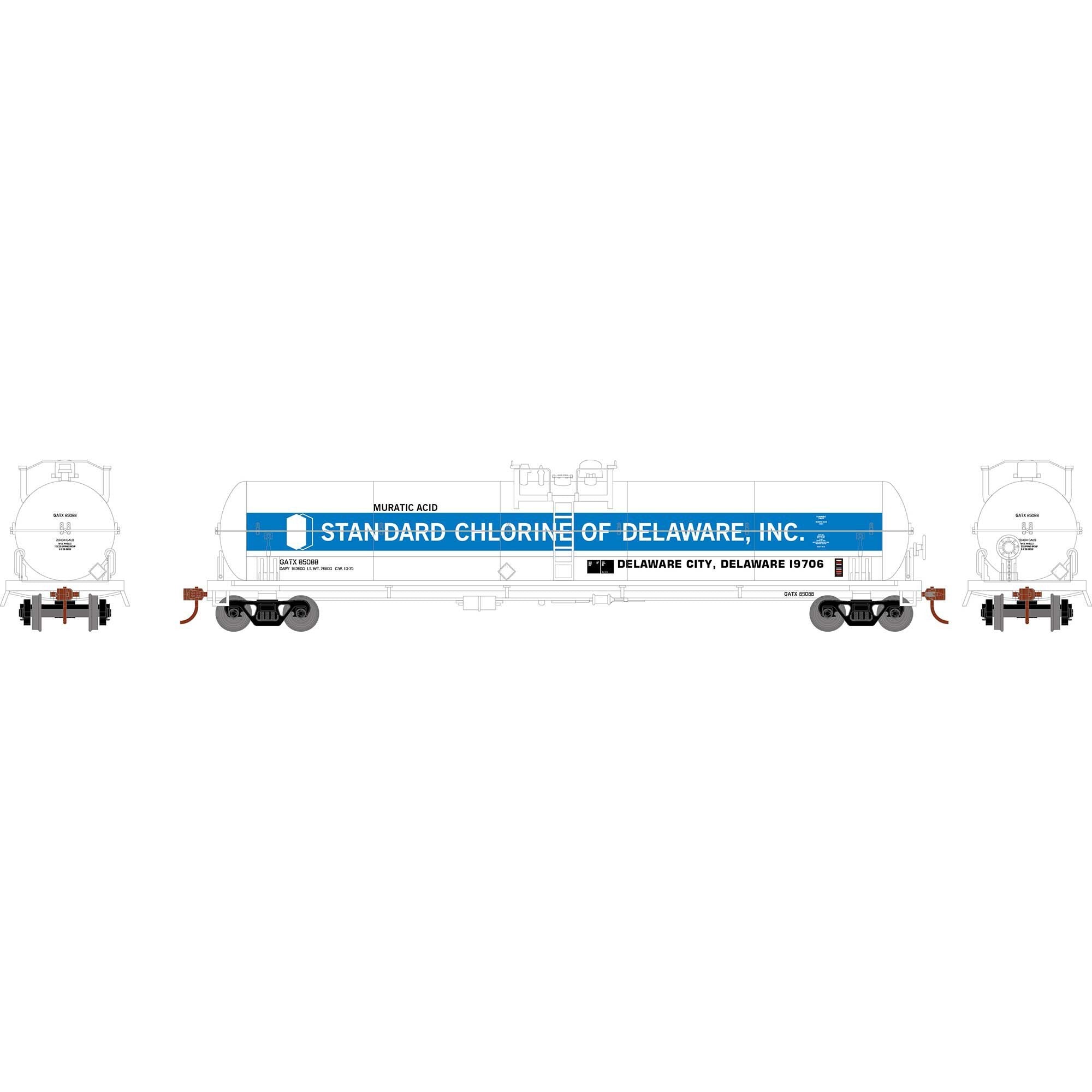 HO ATH 62' Tank Car GATX 85088 (ATH-2211)