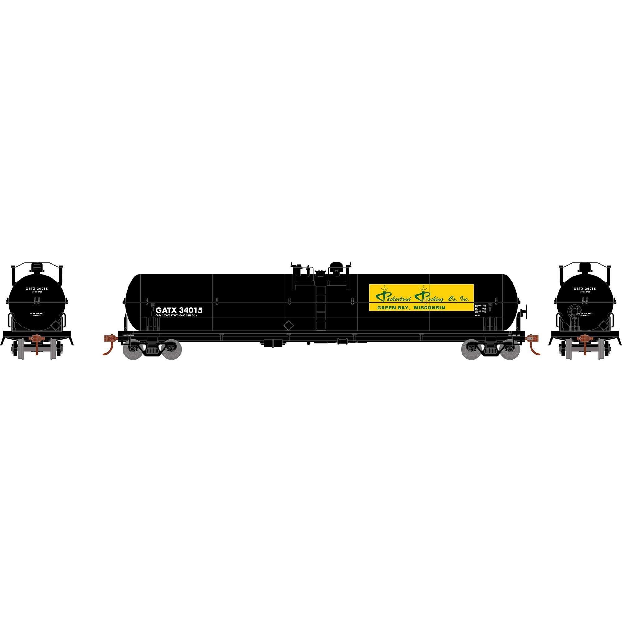 HO 62' Tank Car GATX #34015 (ATH-2214)