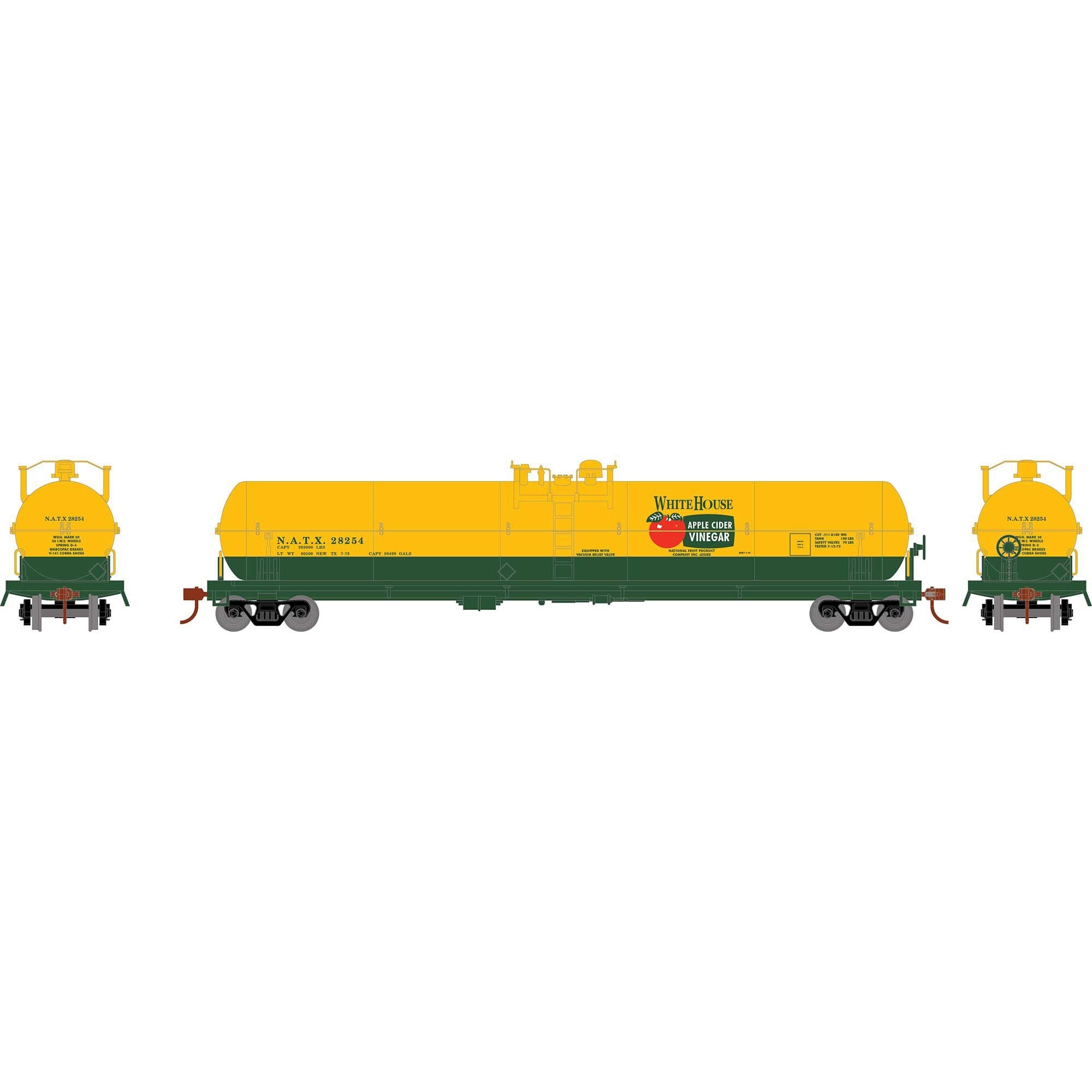 HO ATH 62' Tank Car NATX #28254 (ATH-2217)