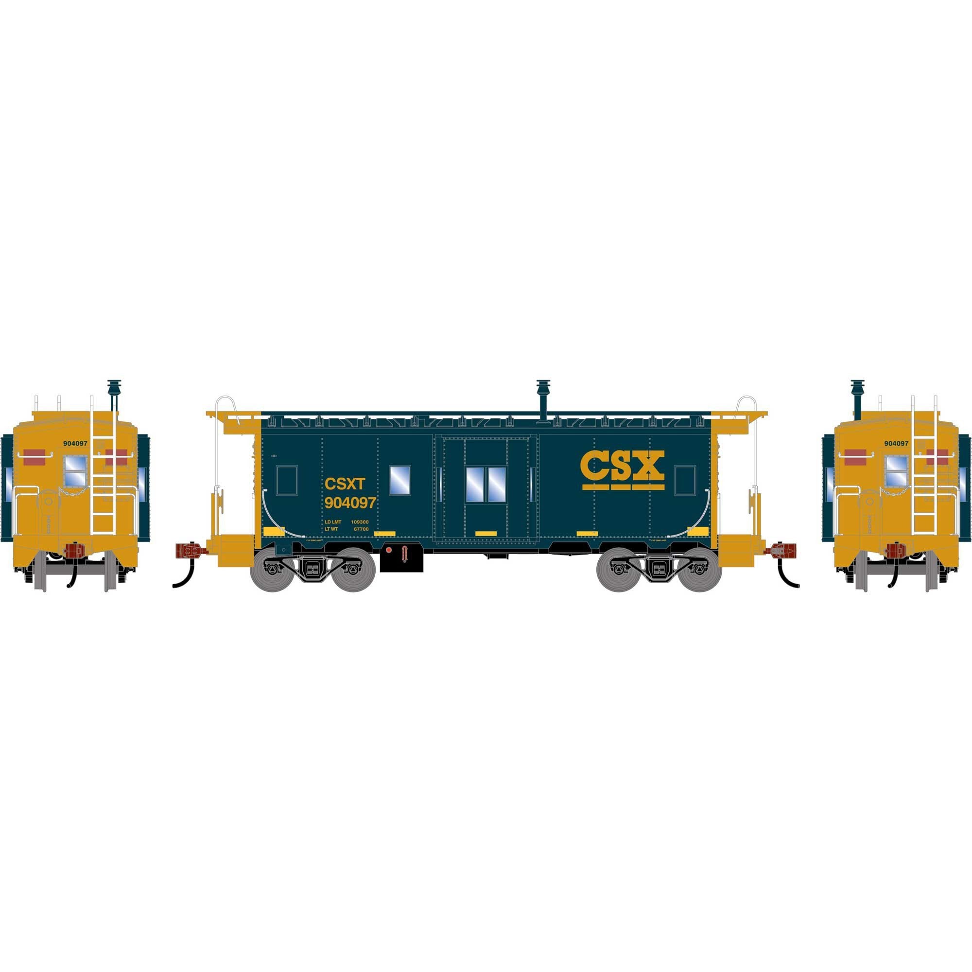 HO Bay Window Caboose, CSX #904097 (ATH-2252)