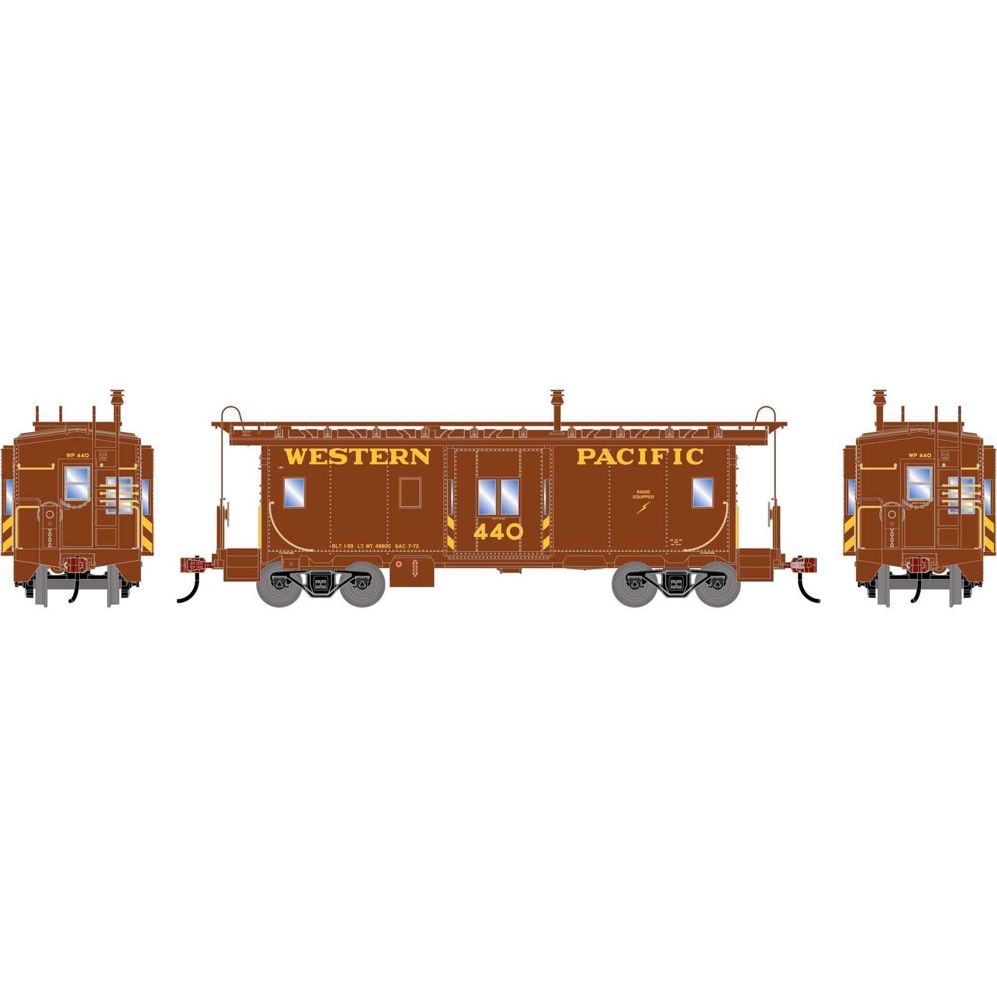 HO ATH Bay Window Caboose WP #440 (ATH-2258)