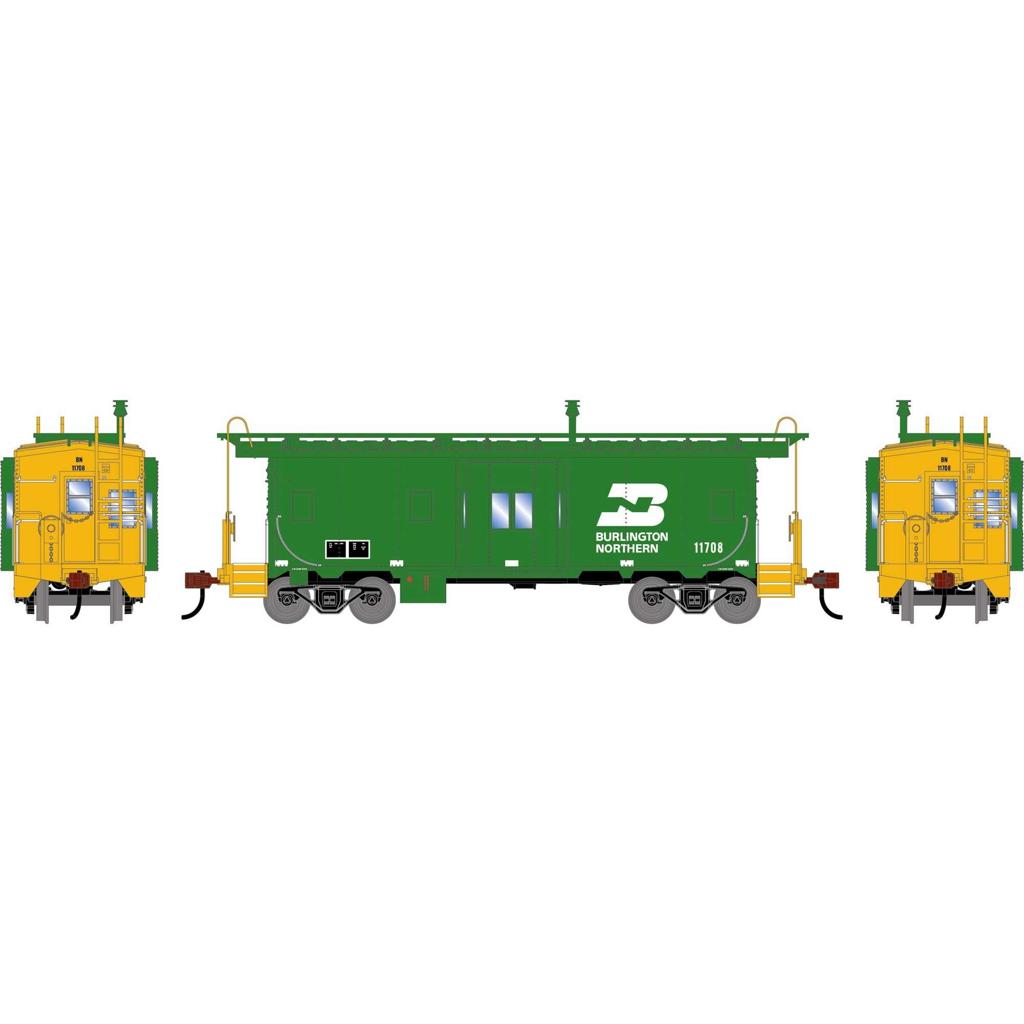 HO Athearn Bay Window Caboose BN #11708 (ATH-2260)