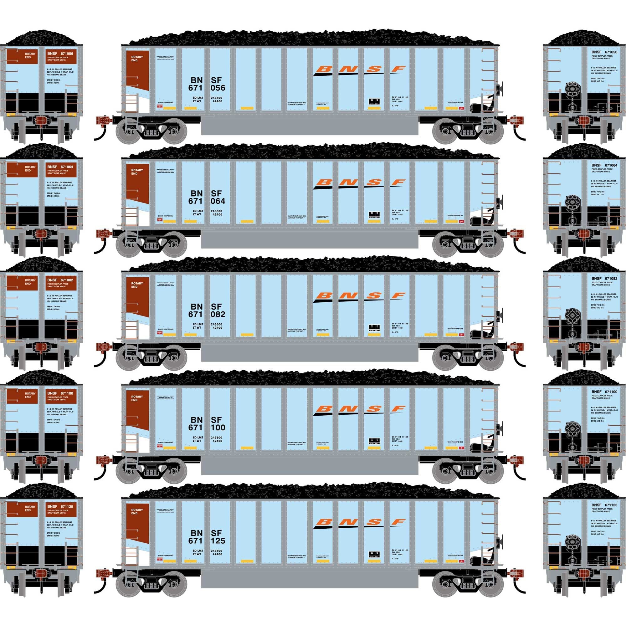 HO Athearn Bethgon Coalporter with Coal Load BNSF (ATH-2290)