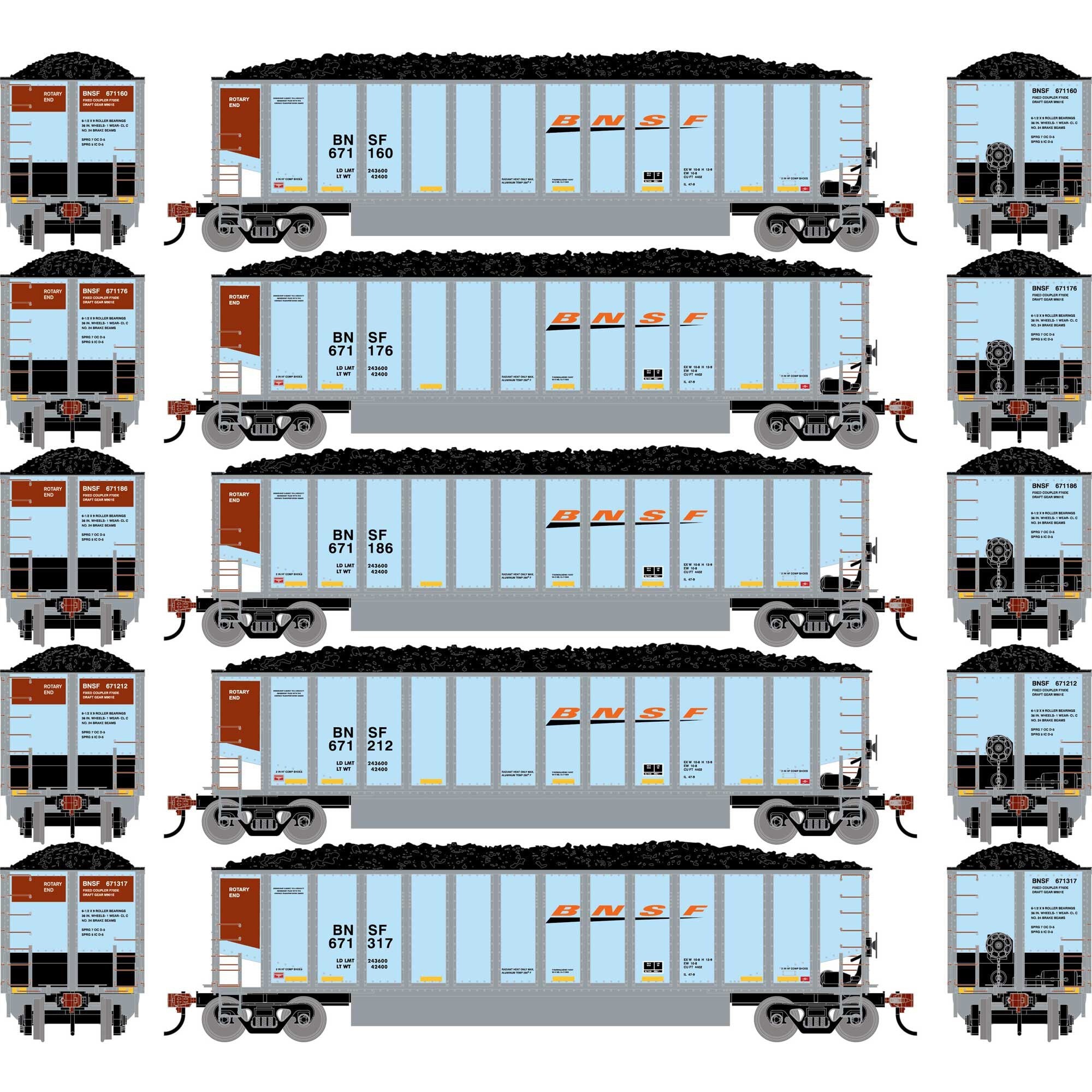 HO ATH Bethgon Coalporter with Coal Load BNSF (ATH-2291)