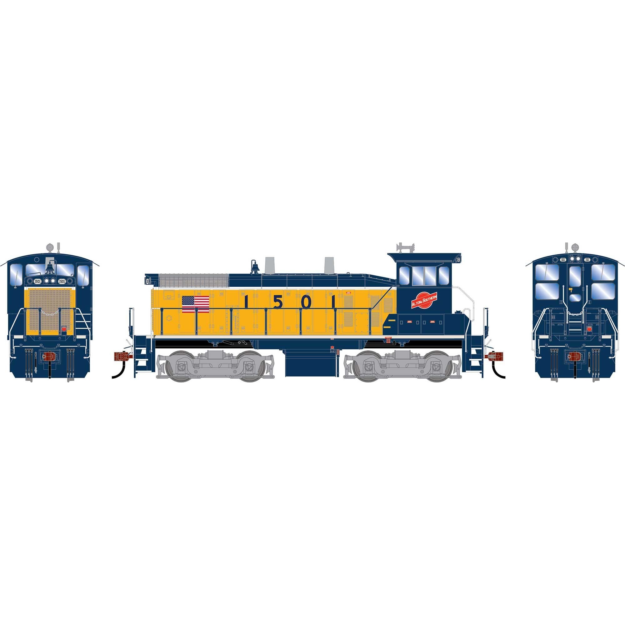 HO Athearn SW1500 Locomotive with DCC and Sound (ALS #1501) (ATH-2541)