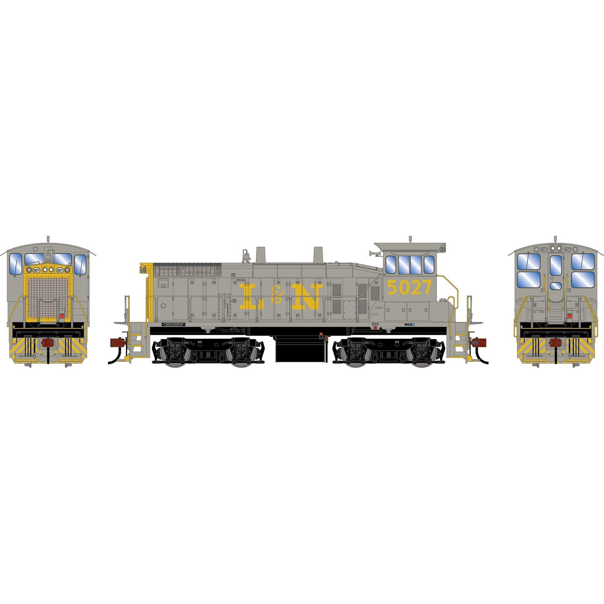 HO Athearn SW1500 Locomotive with DCC and Sound - L&N #5027 (ATH-2551)