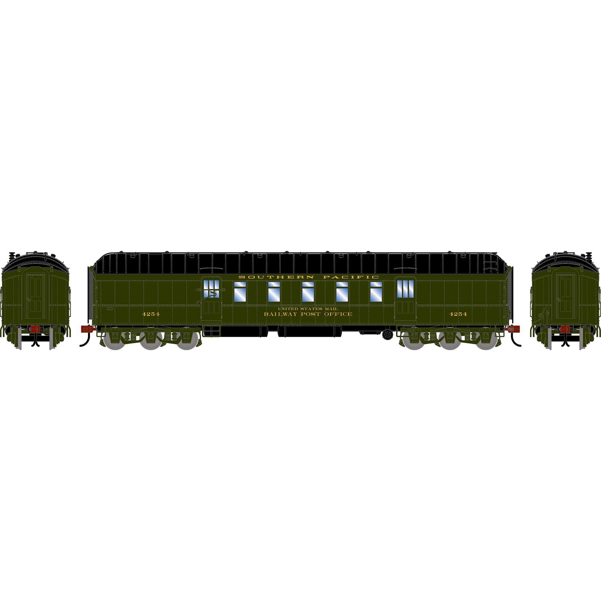 HO 60' Pullman Common Standard Postal Car, SP #4254 (ATH-2581)
