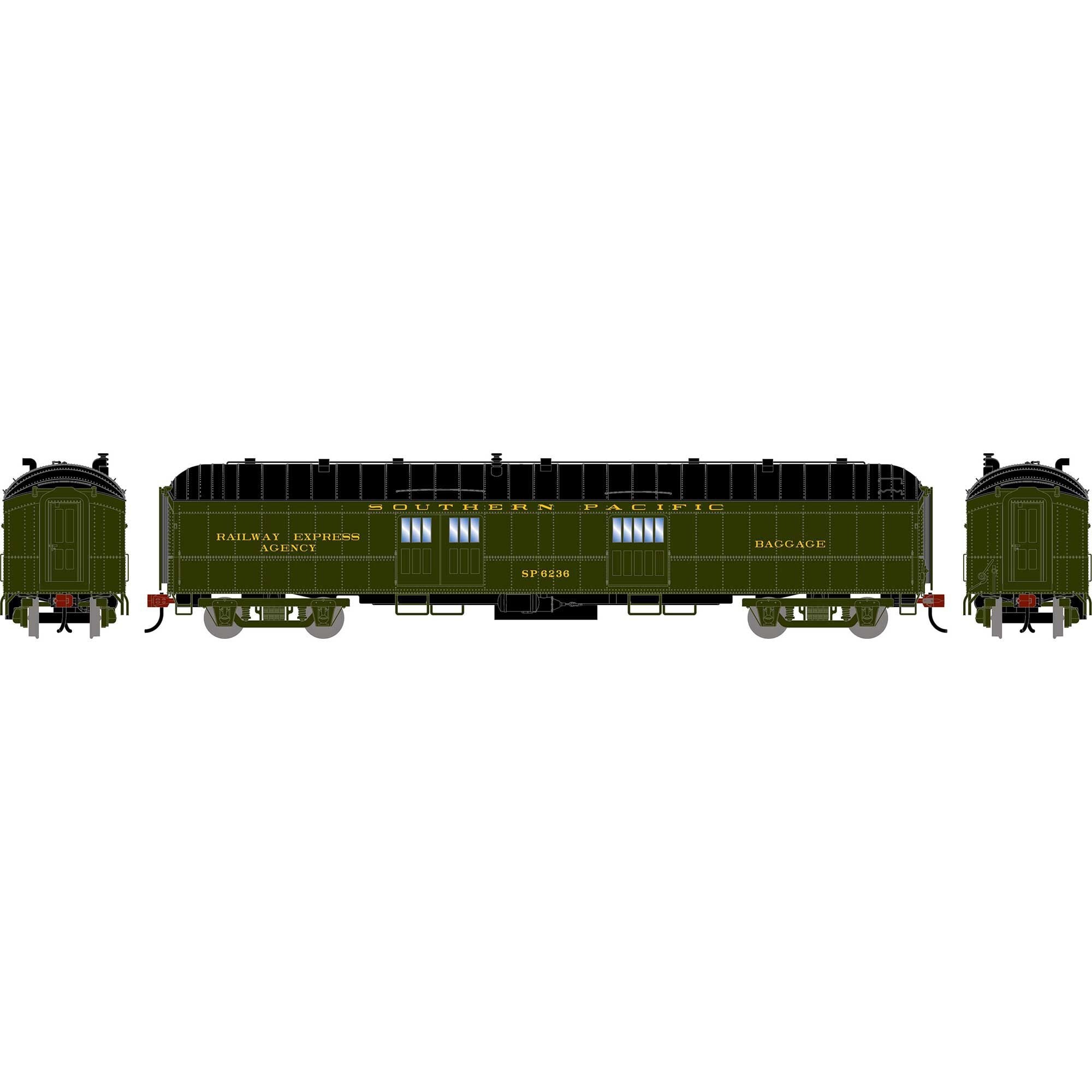 HO Ath 60' Pullman Common Standard Baggage Car SP #6236 (ATH-2637)