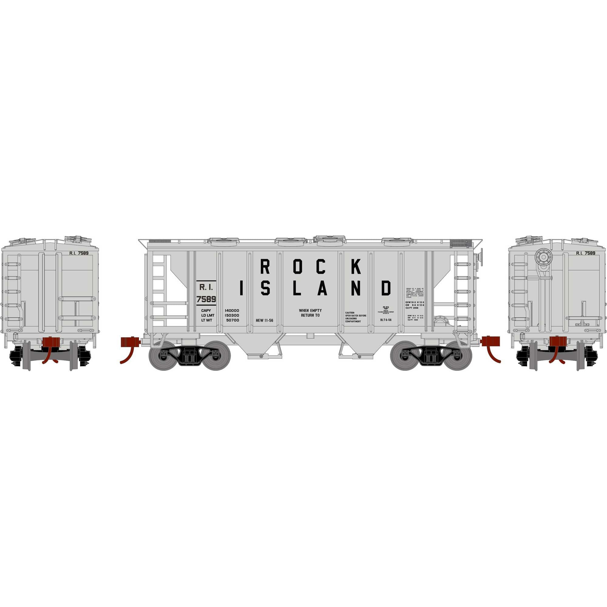 HO PS-2 2003 2-Bay Hopper, RI #7589 (ATH15422)