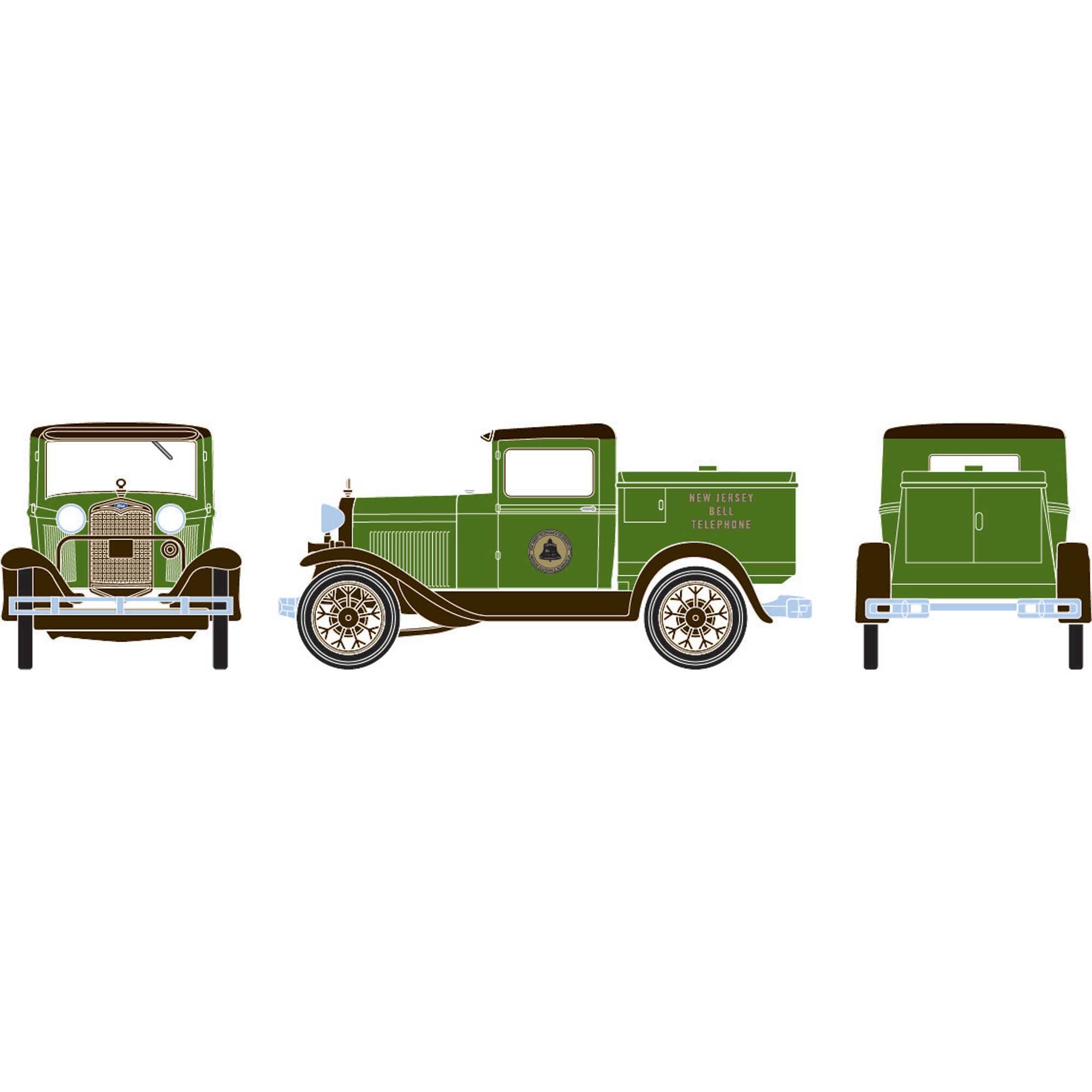 HO RTR Model A Telephone Truck NJ Bell (ATH26392)