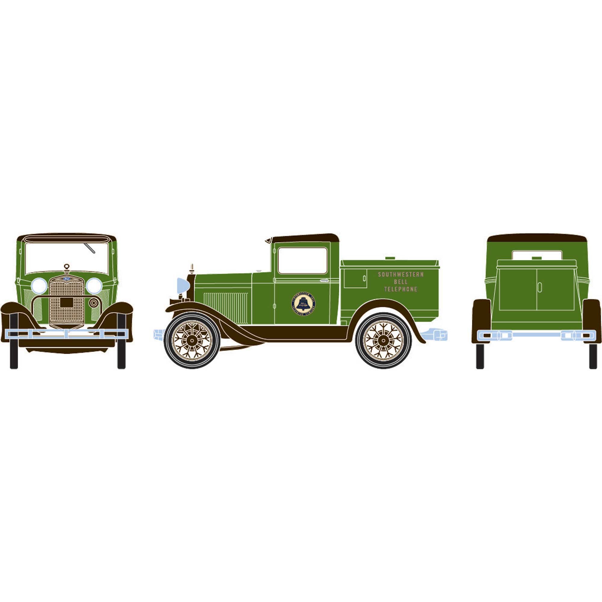 HO RTR Model A Telephone Truck Southwestern Bell (ATH26600)