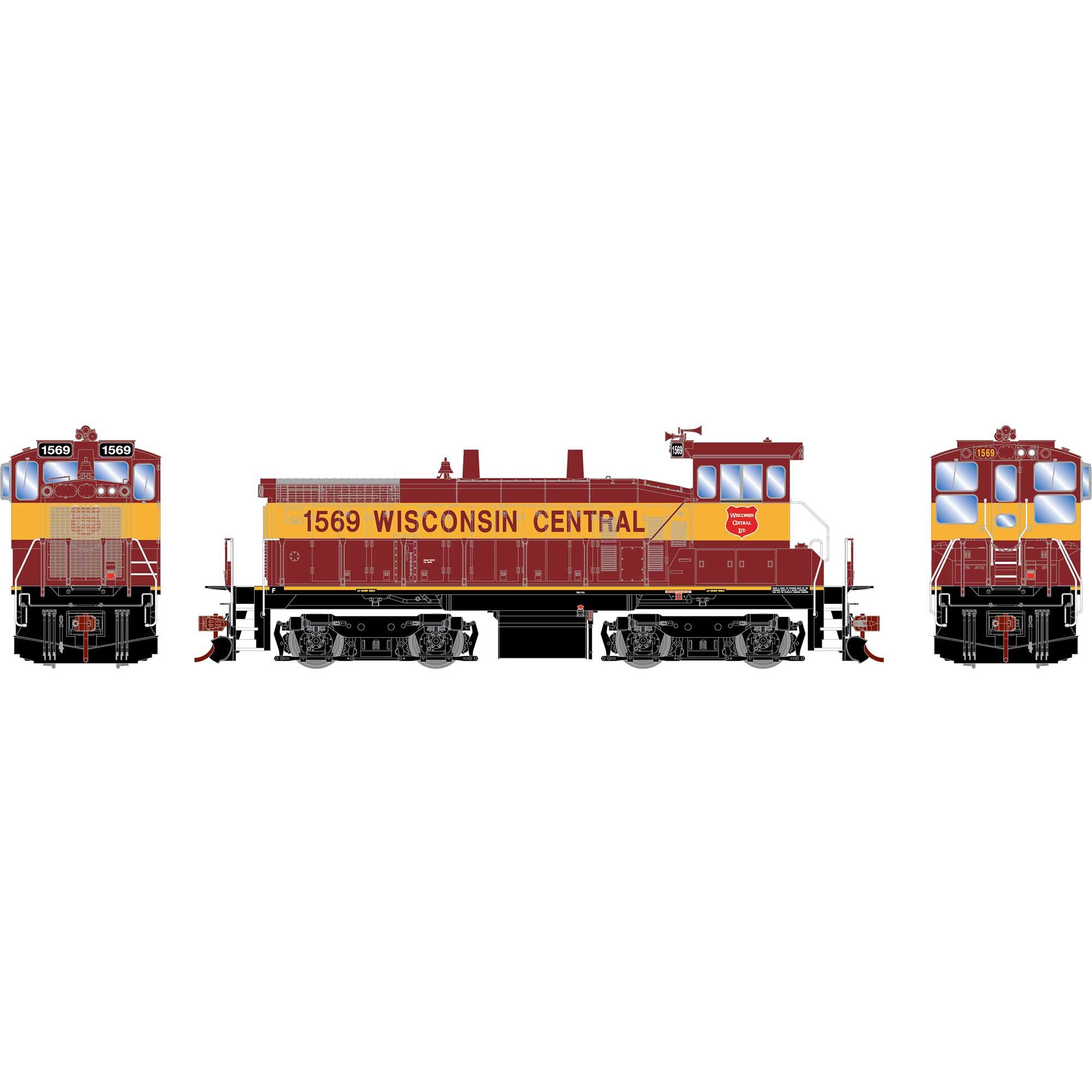 HO RTR SW1500 Wisconsin Central #1569 (ATH28658)
