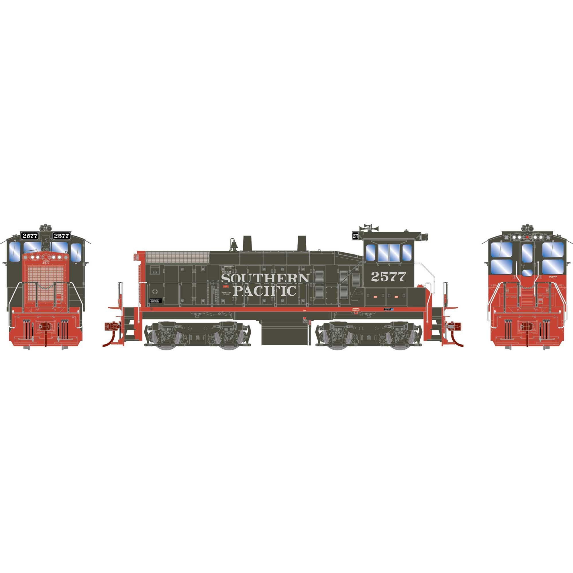 HO SW1500 Locomotive Southern Pacific #2577 (ATH29671)