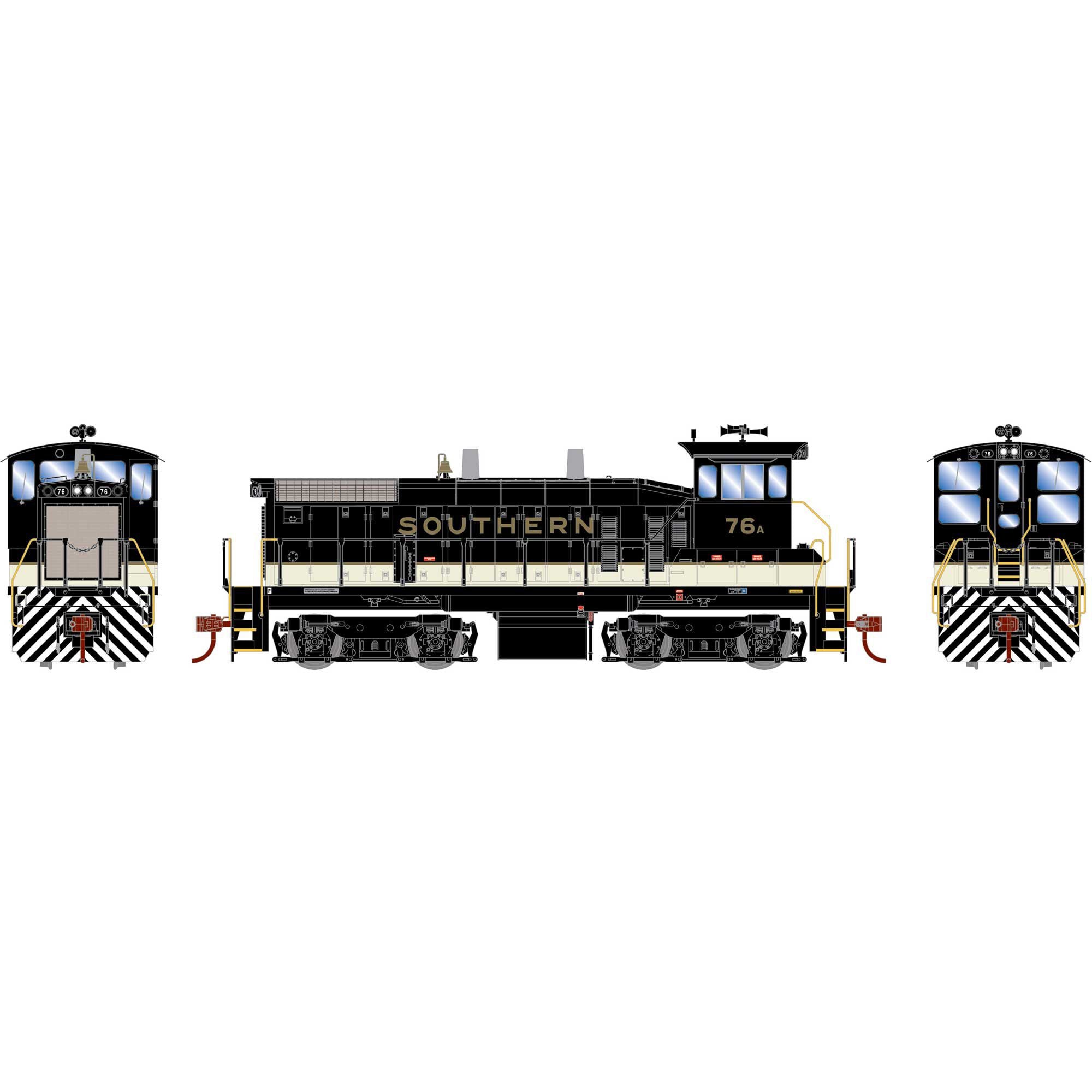 HO SW1500 Locomotive Southern Railway #76A (ATH29674)