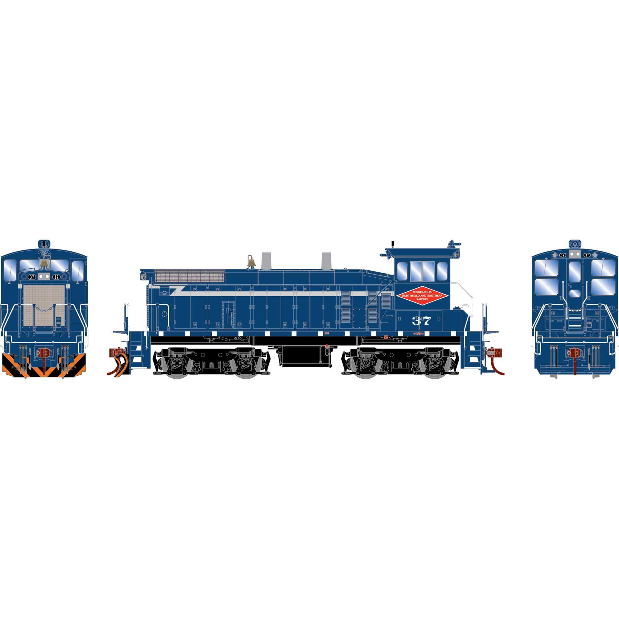 HO SW1500 Locomotive Minneapolis Northfield & Southern #37 (ATH29676)