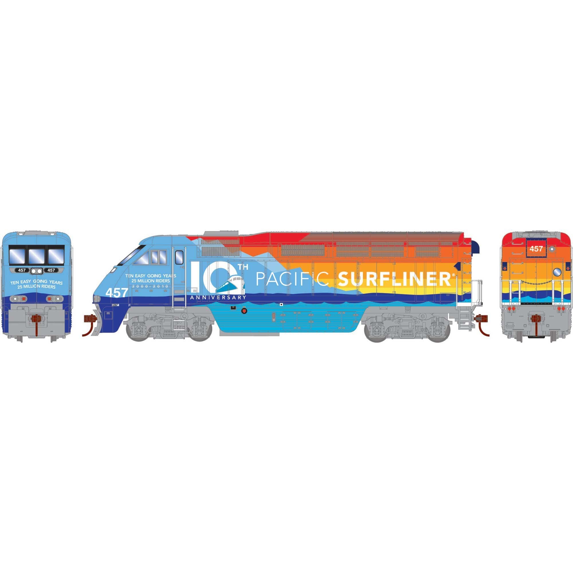 HO F59PHI Locomotive AMTK / 10th Anniversary #457 (ATH64849)
