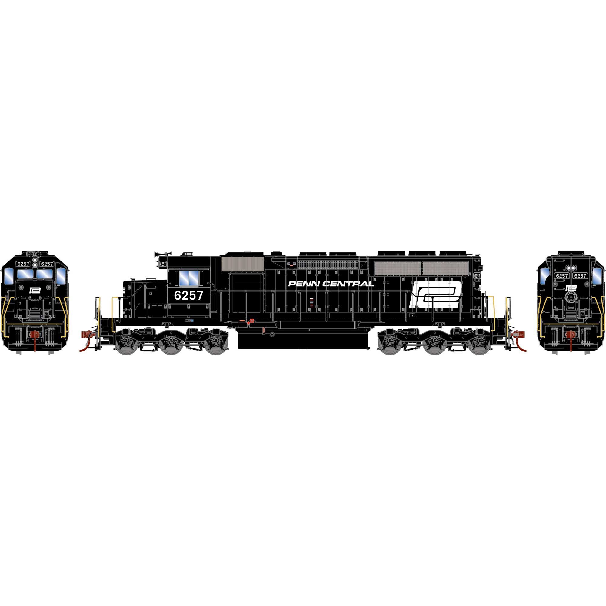 HO SD40 Locomotive PC #6257 (ATH73643)