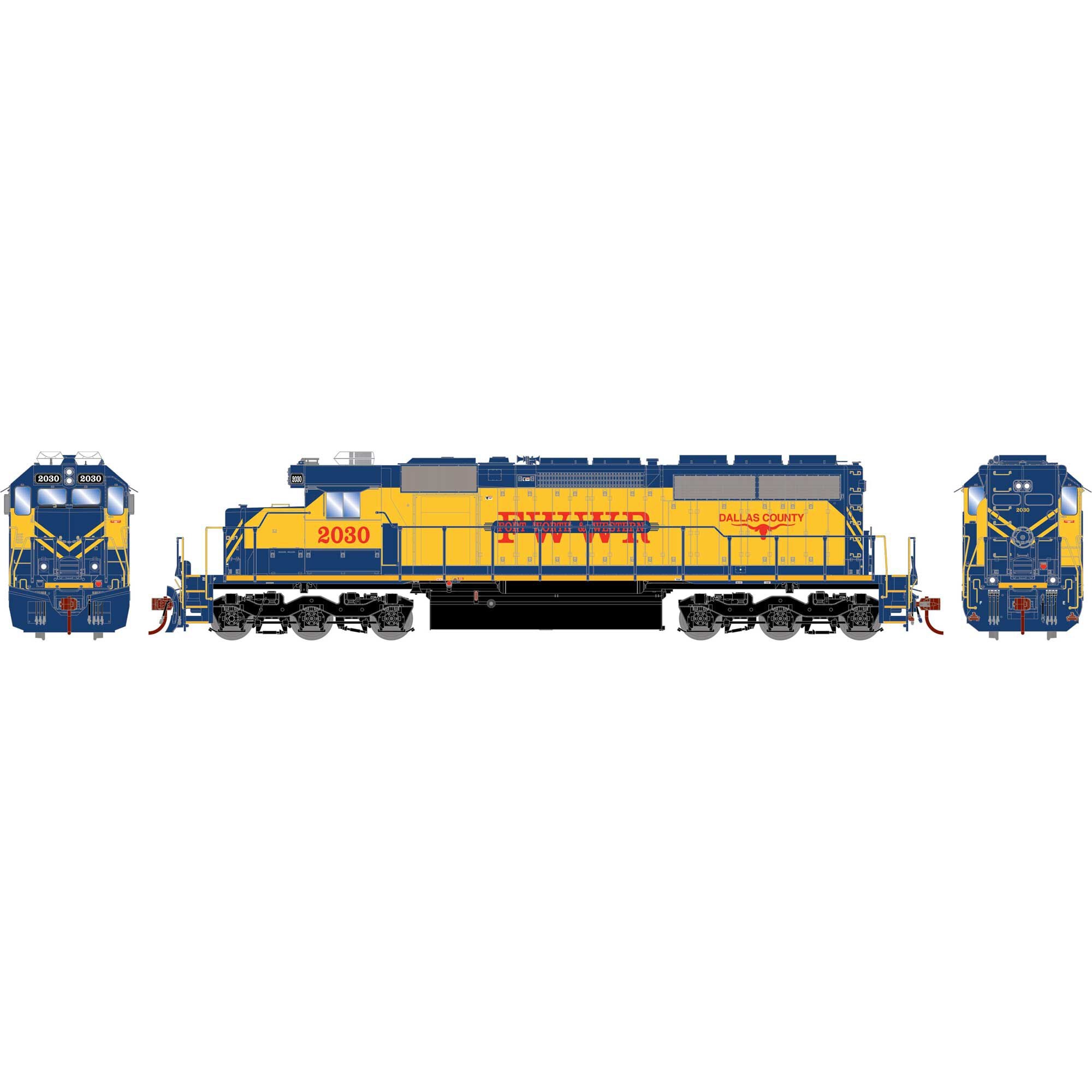 HO SD40 Locomotive FWWR #2030 (ATH73646)