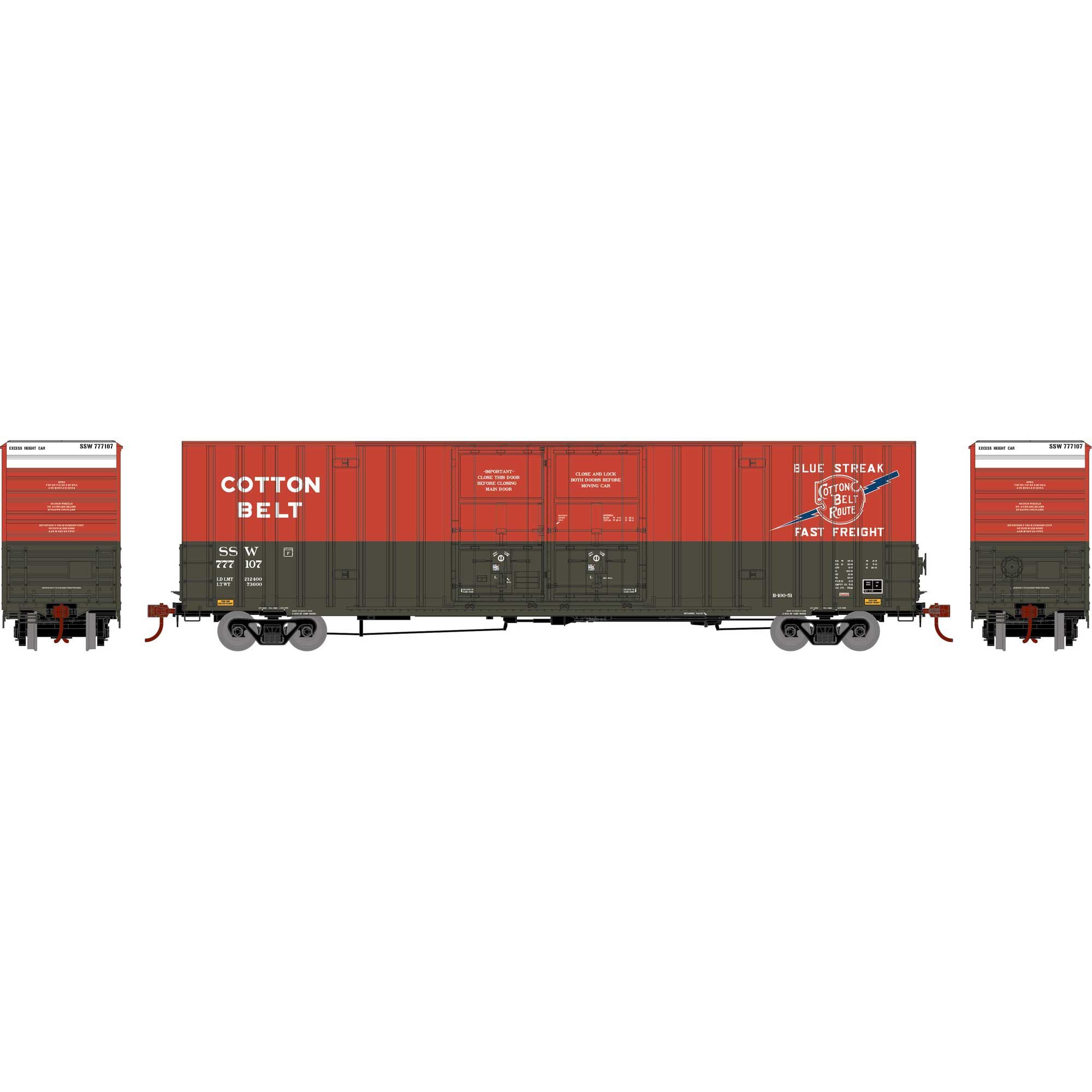 HO 60' Gunderson Boxcar SSW #777107 (ATH75324)